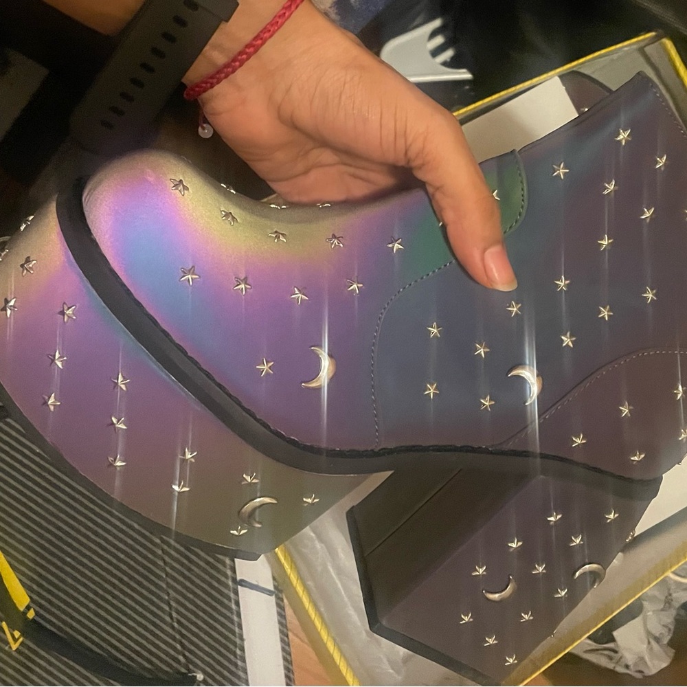 NIB Dollskill Cosmic Divinity Reflective Boots- RARE. - Picture 3 of 9